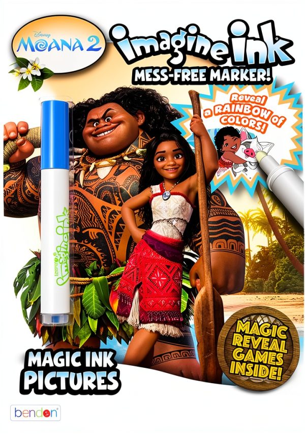Disney Magic Ink Coloring Books Stitch Moana Bluey Kids-2