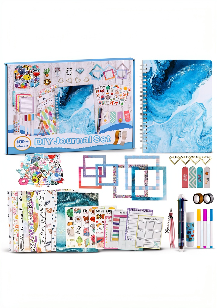JITEYOU Alphabet Magnetic Scrapbooking Kit open on a table