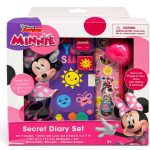 Minnie Mouse Diary Set with Lock Keys for Kids Creative Play-0