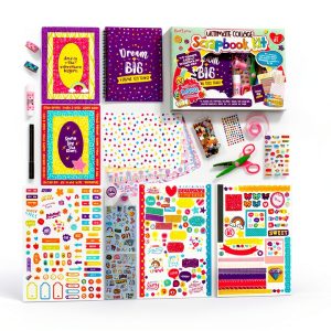GirlZone Kids Christmas Scrapbook Kit Paper Craft Supplies-0