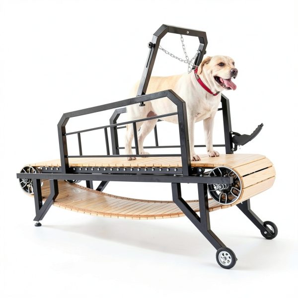 Albott Dog Treadmill Manual Wood Black Exercise Fitness-6