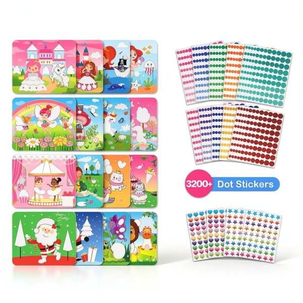 ZMLM Dot Art Craft Kit Mess Free Stickers Girls Activity-2