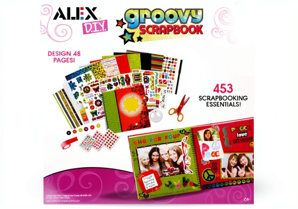 ALEX DIY Groovy Scrapbook Kit Kids Craft Paper Supplies-2