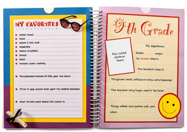 New Seasons School Keepsake Album Yellow Paper Deluxe-6