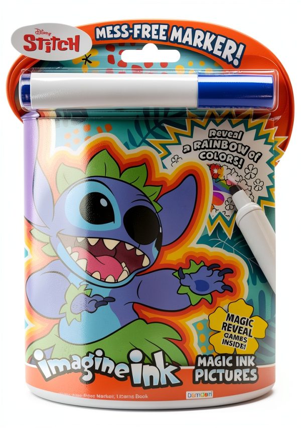 Disney Magic Ink Coloring Books Stitch Moana Bluey Kids-3