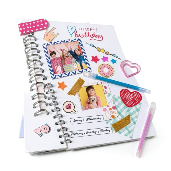 PATIFEED DIY Journal Kit Pink Scrapbooking Craft for Girls-5