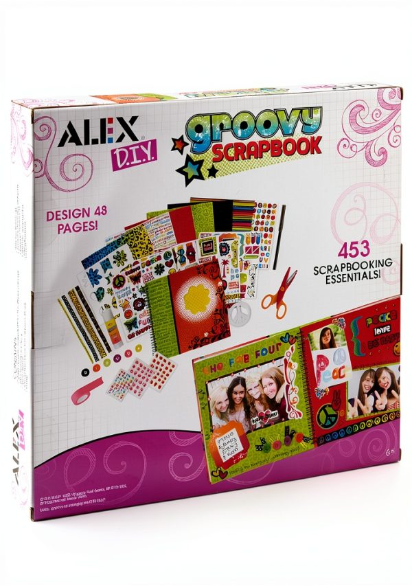 ALEX DIY Groovy Scrapbook Kit Kids Craft Paper Supplies-1