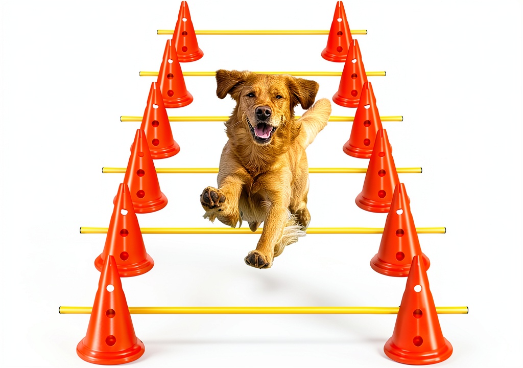 Installing MDTMR Dog Agility Tunnel Collapsible Pet Training Equipment in a backyard setting