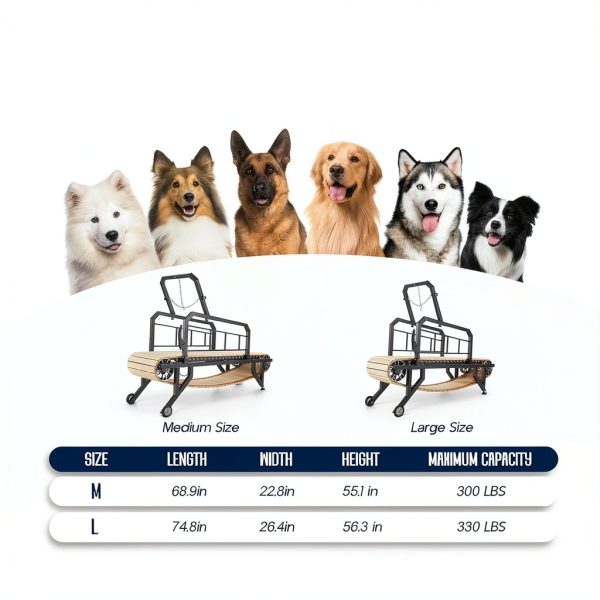 Albott Dog Treadmill Manual Wood Black Exercise Fitness-5