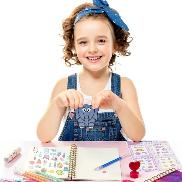 Huastyle DIY Journal Kit for Girls Acid-Free Paper Craft Set-5