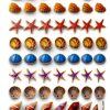 Sticker108 Gold Reflective Shell Scrapbook Stickers for Kids-1