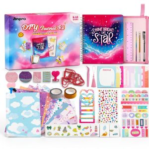 Anpro DIY Journal Kit for Girls Creative Scrapbooking Set-0