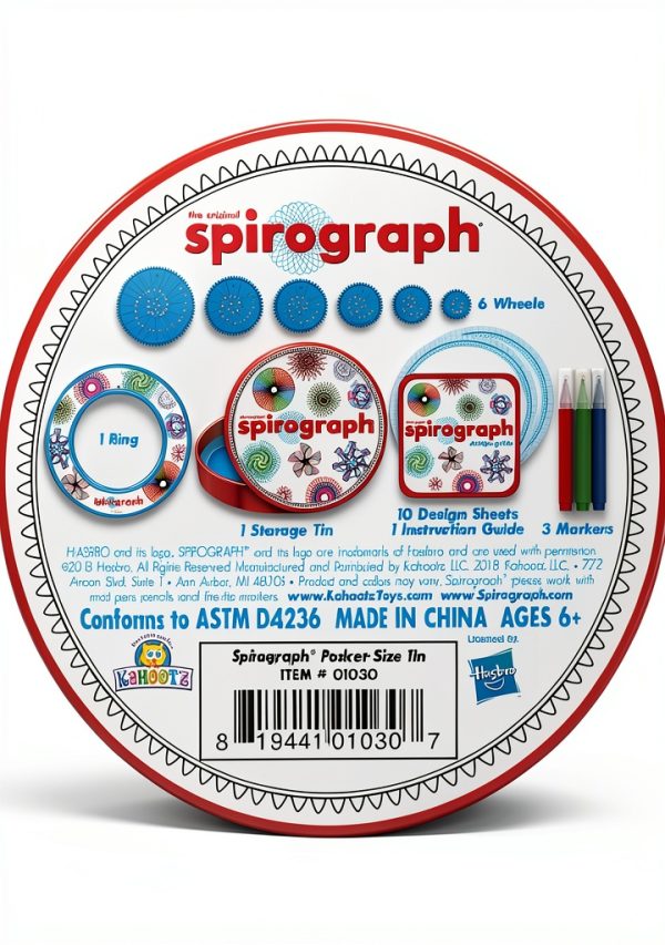 Spirograph Mini Tin STEM Art Kit for Kids Creative Design-3