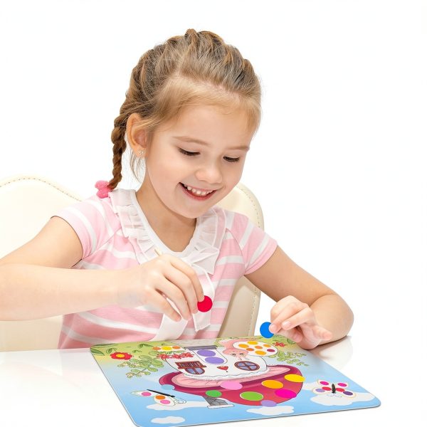 ZMLM Dot Art Craft Kit Mess Free Stickers Girls Activity-6