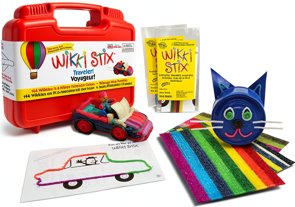 Wikki Stix Bilingual Traveler kit with colorful sticks and activity book