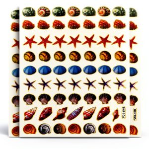 Sticker108 Gold Reflective Shell Scrapbook Stickers for Kids-0