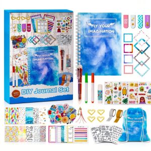 Numgic DIY Journal Set for Girls Arts Craft Kit Blue SH008-0
