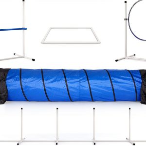 Hoffco Dog Agility Tunnel Adjustable Backyard Training-0