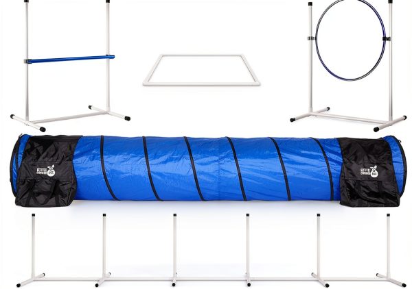Hoffco Dog Agility Tunnel Adjustable Backyard Training-0