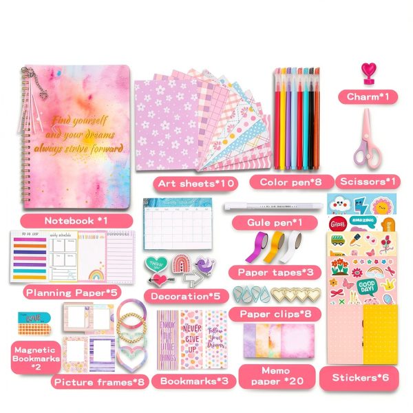 InnoWis DIY Journal Kit for Girls Creative Craft Supplies-1