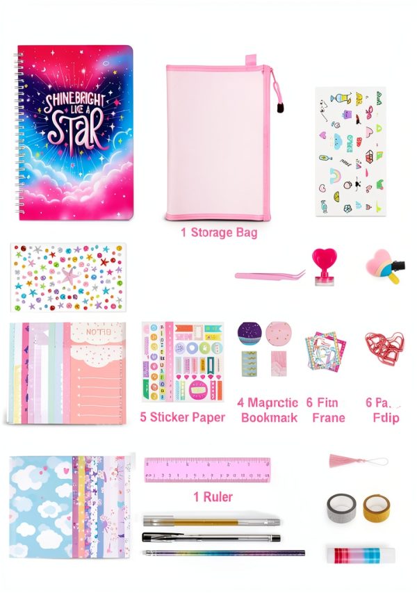 Anpro DIY Journal Kit for Girls Creative Scrapbooking Set-1