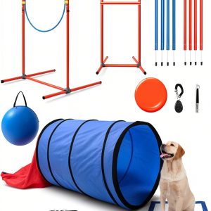 Kvittra Dog Agility Training Set Adjustable Hurdles Tunnel-0