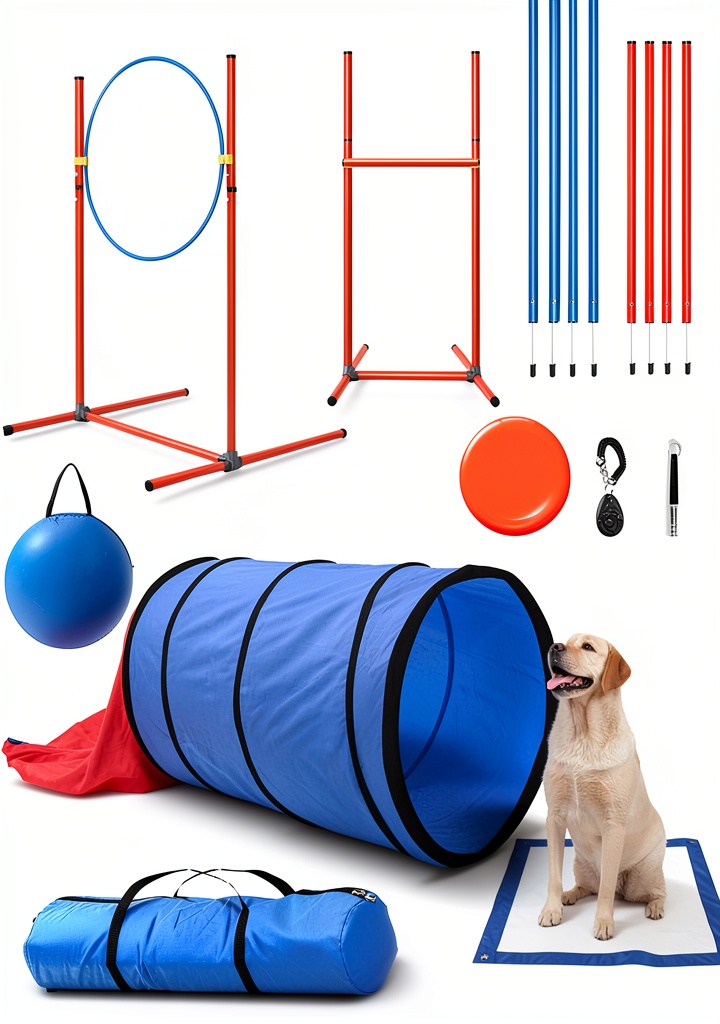 Kvittra Dog Agility Set setup in a backyard