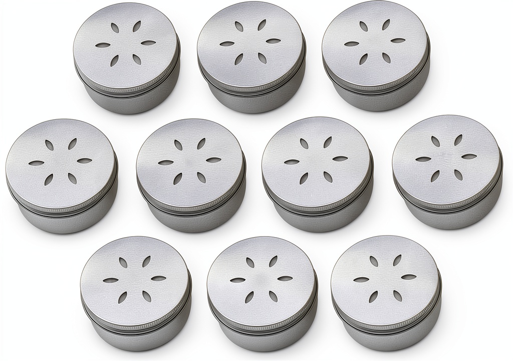 CHENGXINWENHUA dog scent training tins showing vented lids and aluminum construction