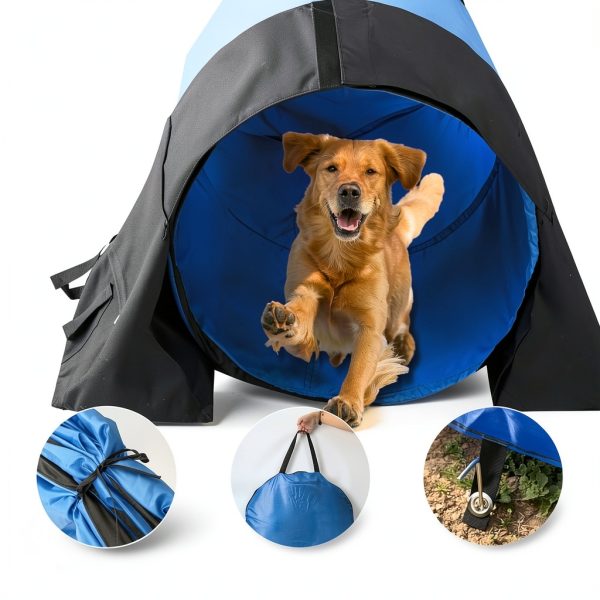 Rain Queen Dog Agility Tunnel 10ft Foldable Training-1