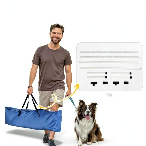 Aosom Dog Agility Jumps Adjustable Height Training Kit-5
