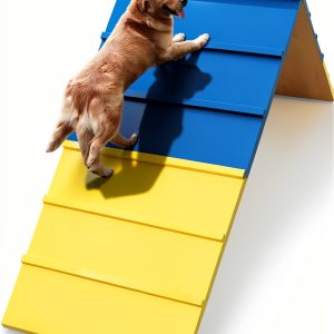 Koretech Dog Agility A-Frame Adjustable Foldable Wood Ramp-0
