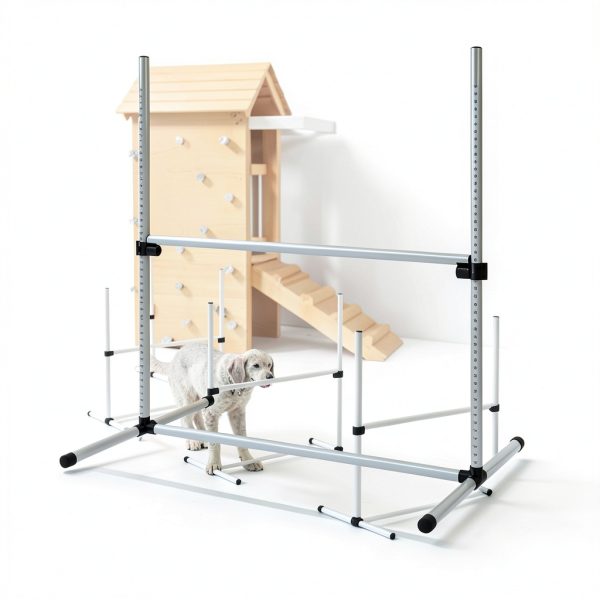 Aosom Dog Agility Jumps Adjustable Height Training Kit-2