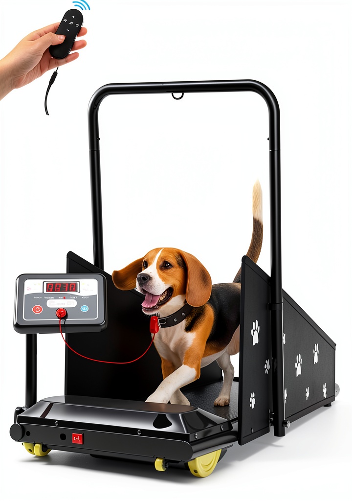 Installing Petbobi Dog Treadmill Foldable Compact Design for Small on a wooden floor