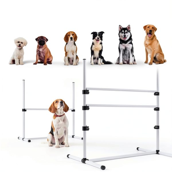 Aosom Dog Agility Jumps Adjustable Height Training Kit-3