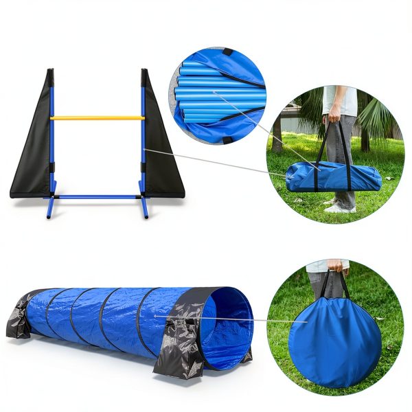 Jopavo Dog Agility Training Equipment Set Adjustable Hurdles-4