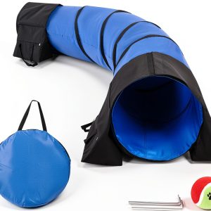 Rain Queen Dog Agility Tunnel 10ft Foldable Training-0