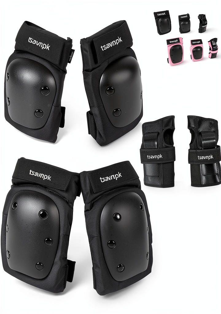 Skateboarding knee pads in action