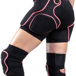 BelugaDesign Women's Skating Padded Shorts Black Pink Small-0
