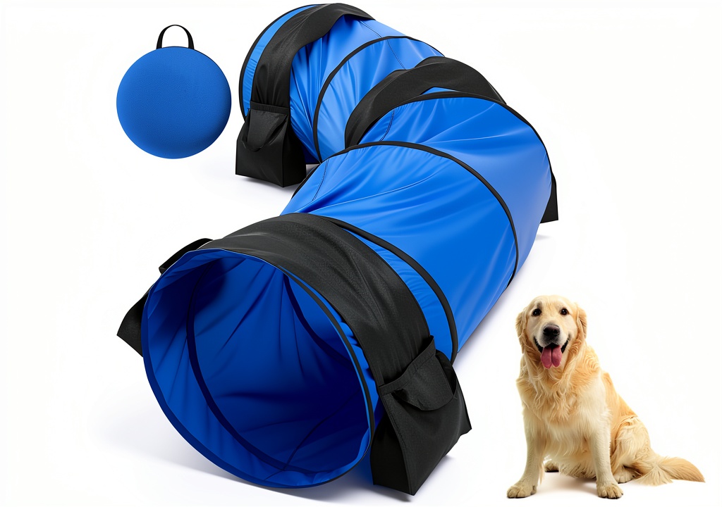 Briwooody Dog Agility Tunnels in use
