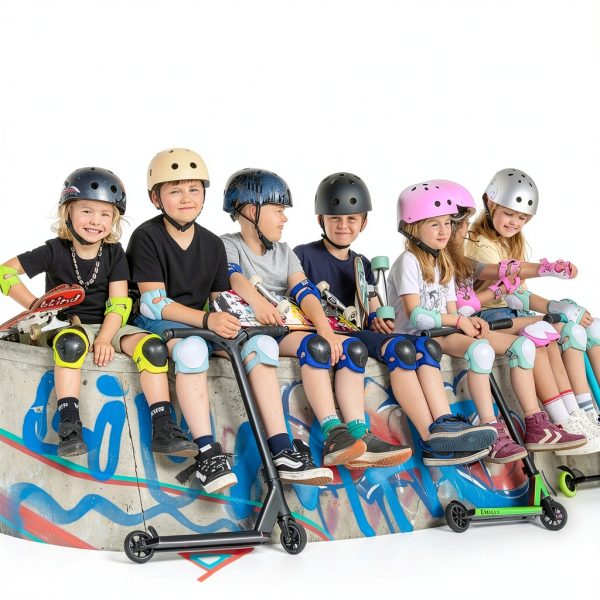 Kids Skates Safety Elbow Pads 99FLIPS Polyester-2