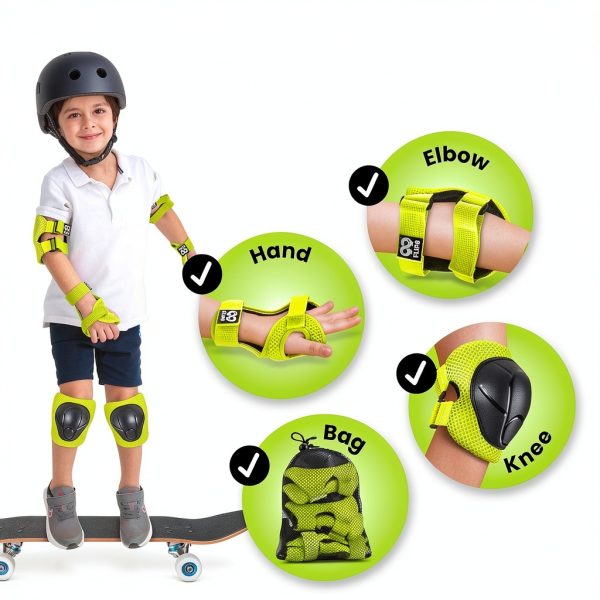 Kids Skates Safety Elbow Pads 99FLIPS Polyester-7