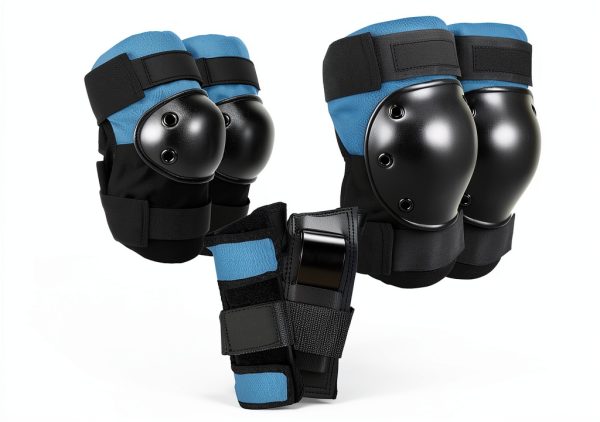 80Six Kids Protective Skate Pad Set Stone Blue Medium-5