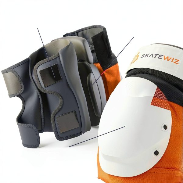 SKATEWIZ Adult Skate Pads Set Full Protection Sunrise Orange-2