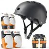 Skateboard Knee Pads OutdoorMaster Nylon ABS Set Black Orange Size M-0