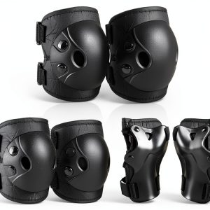 Kids Cycling Protective Gear Cockchafer Black Knee, Elbow and Wrist-0