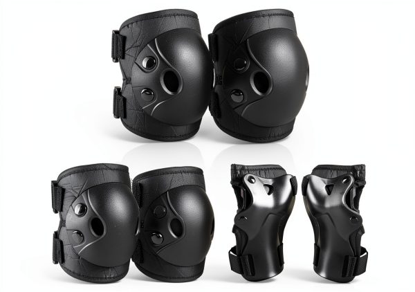 Kids Cycling Protective Gear Cockchafer Black Knee, Elbow and Wrist-0
