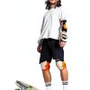 Skateboard Knee Pads OutdoorMaster Nylon ABS Set Black Orange Size M-5