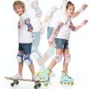 Forzueby Skate Knee Pad Set - Nylon Gear with Adjustable Straps-6