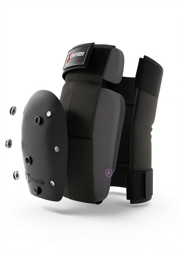 Forzueby Skate Knee Pad Set - Nylon Gear with Adjustable Straps-3