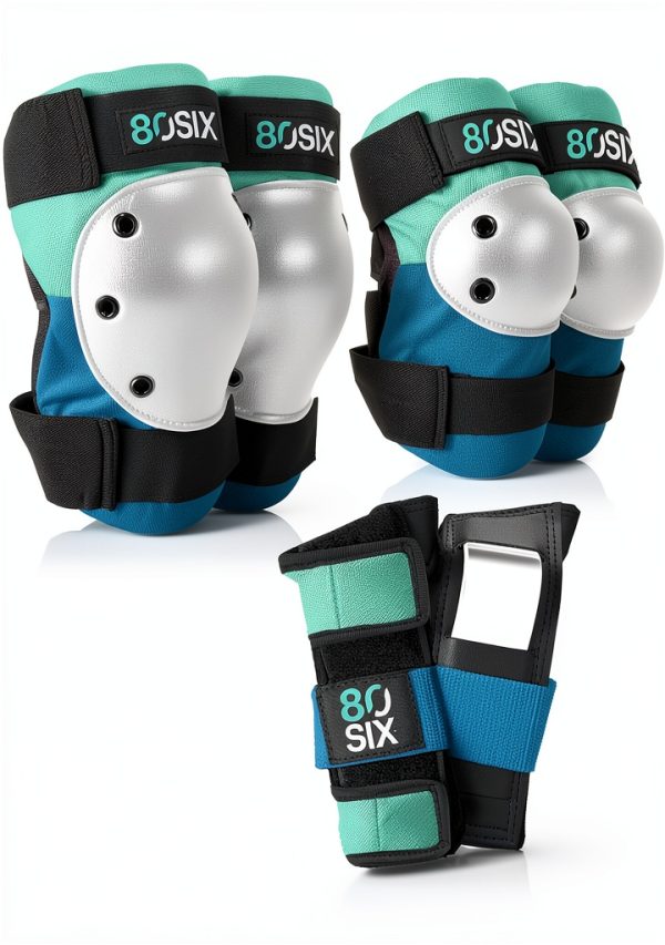 80Six Kids Protective Gear Set Cycling Skateboarding Elbow Knee Wrist-0